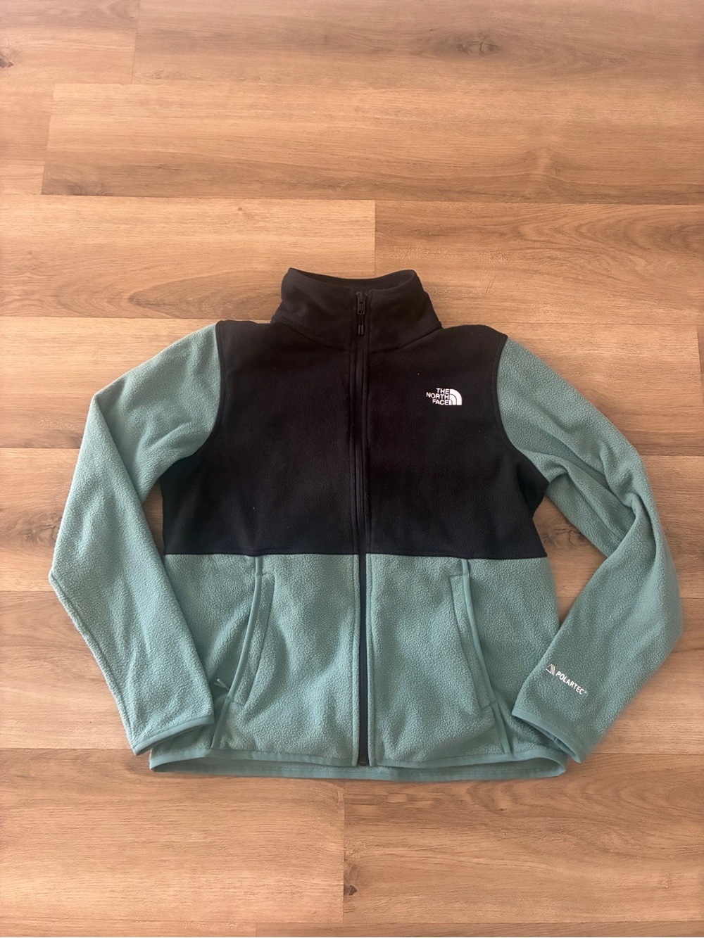 The North Face Polartec Full Zip Fleece Jacket Women’s Medium Green Black
